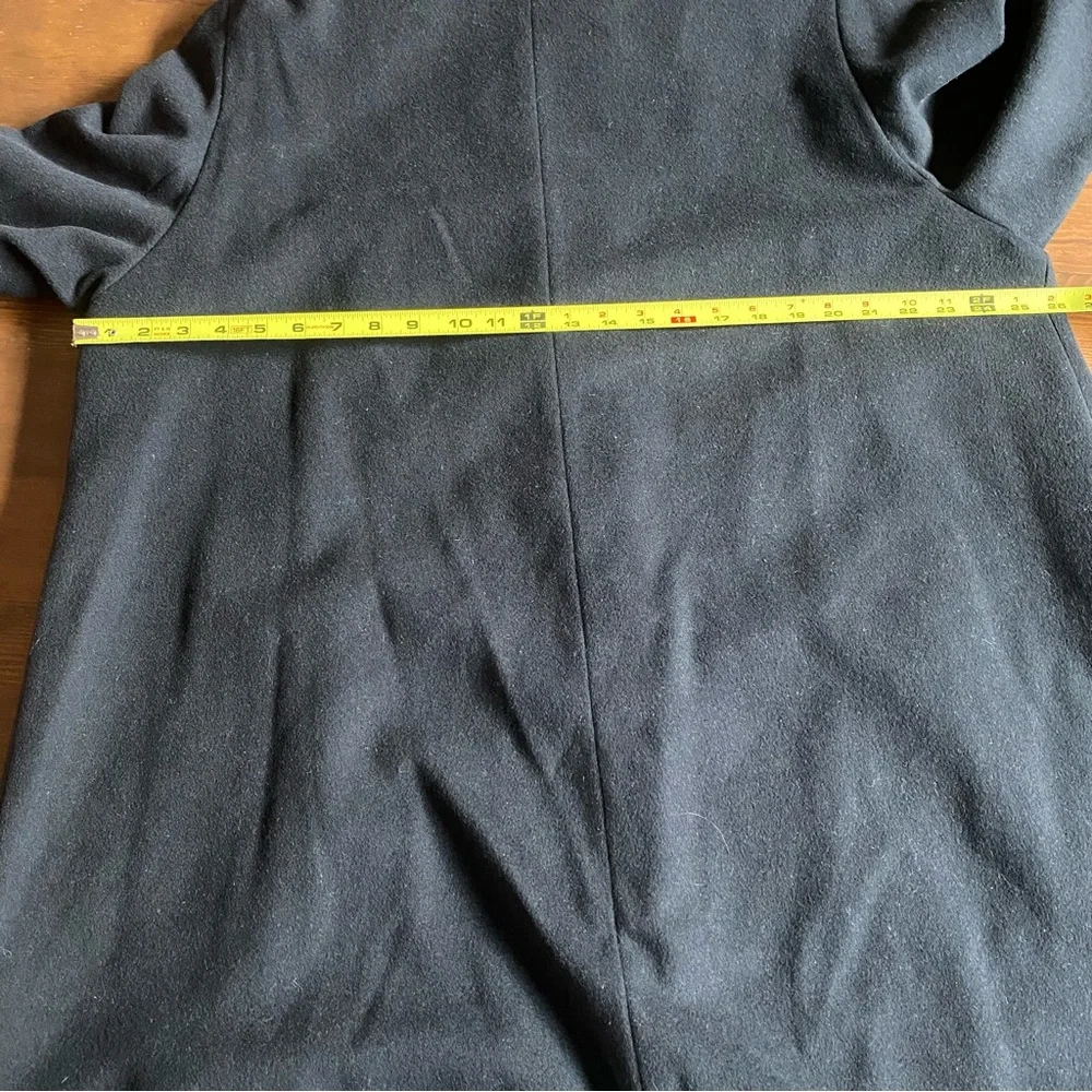 Cinzia Rocca Women’s Black Wool Angora Collared Walking Dress Coat Size 16 US - Picture 16 of 16